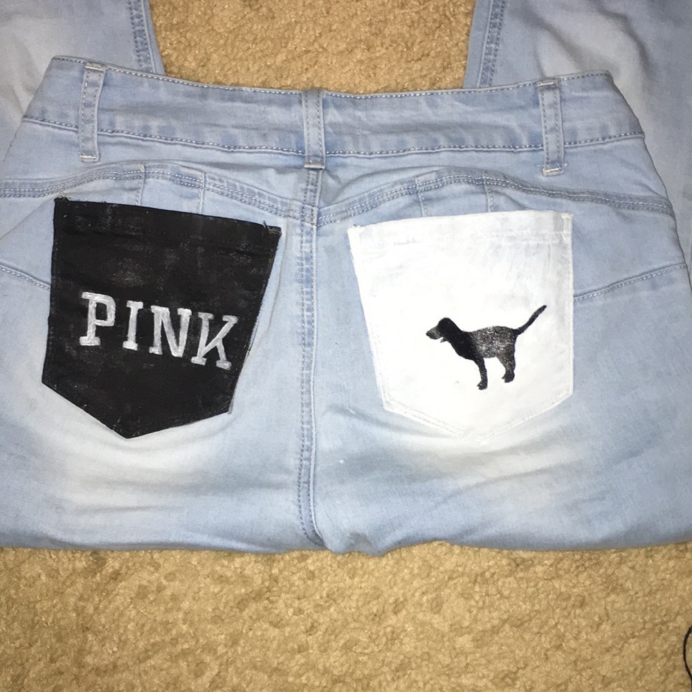 Designed blue jeans